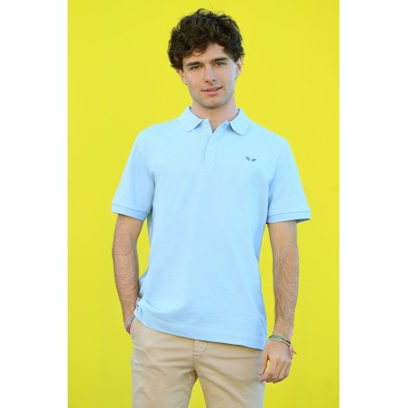 PORTIER HOMBRE POLO "CLASSIC PORTIER" - CELESTE