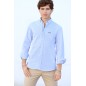 PORTIER HOMBRE CAMISA "VICHY CONTRASTE" - CELESTE