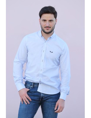 PORTIER HOMBRE CAMISA "CLASSIC OXFORD" - CELESTE