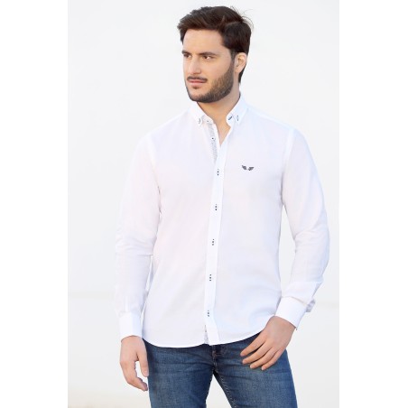 PORTIER HOMBRE CAMISA "CLASSIC OXFORD" - BLANCO